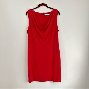 Calvin Klein Red Sheath Dress